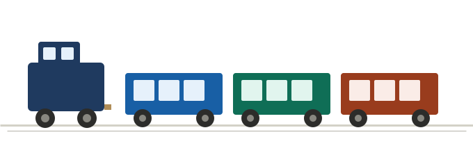 Rolling stock on the corridor — rail is the spoke connecting the three ports